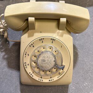 Vintage ITT Stromberg-Carlson Beige Rotary Dial 500 Desk Telephone 1950s-60s